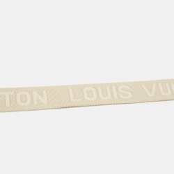 Pre Owned Louis Vuitton Beige Logo Canvas Adjustable Shoulder Bag Strap