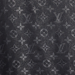 Pre Owned Louis Vuitton Black Lurex Silk & Wool Monogram Shine Shawl
