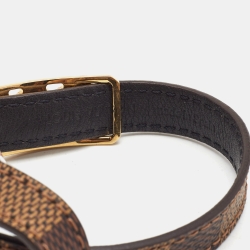 Pre Owned Louis Vuitton Sign It Canvas Gold Tone Bracelet