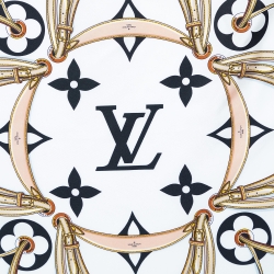 Louis Vuitton Black Ultimate Monogram Silk Square Scarf Louis