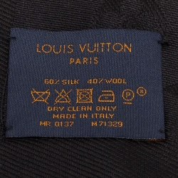 Louis Vuitton Black Monogram Wool & Silk Scarf