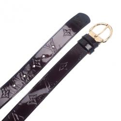 Pre Owned حزام لوي فيتون جلد بنقس مونوجرام أمارانتي ٩٠ CM