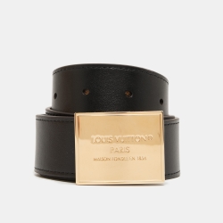 Pre Owned Louis Vuitton Monogram Canvas Buckle Belt 75 CM 