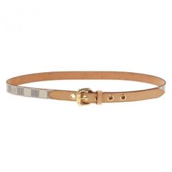 Pre Owned حزام لوي فيتون داميير أزور سكيني 90سم