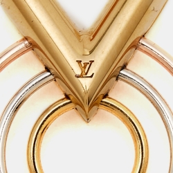 Pre Owned Louis Vuitton Essential V  Three Tone Earrings