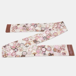 Pre Owned Louis Vuitton Multicolor Monogram Print Silk Bandeau Scarf