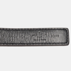 Pre Owned Louis Vuitton Black Monogram Canvas and Leather LV Iconic Reversible Belt 85CM