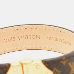 مملوكة مسبقًا Louis Vuitton Nano Monogram Coated Canvas Gold Plated Bracelet