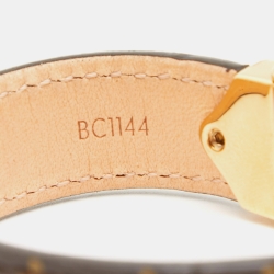 مملوكة مسبقًا Louis Vuitton Nano Monogram Coated Canvas Gold Plated Bracelet