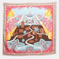 مملوكة مسبقًا Louis Vuitton Multicolor LV Secret Garden Print Silk Square Scarf