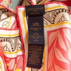 مملوكة مسبقًا Louis Vuitton Multicolor LV Secret Garden Print Silk Square Scarf