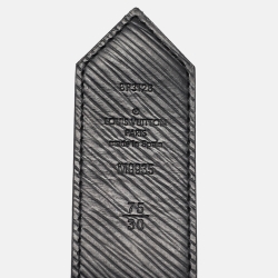 Pre Owned Louis Vuitton Black Monogram Canvas LV Circle Reversible Belt 75CM