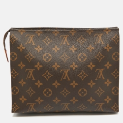 Pre Owned Louis Vuitton Monogram Canvas Toiletry Pouch 26