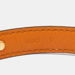 Louis Vuitton Essential V Monogram Canvas Gold Tone Bracelet