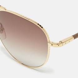 مملوكة مسبقًا Louis Vuitton Damier Ebene Conspiration Pilote Aviator Sunglasses