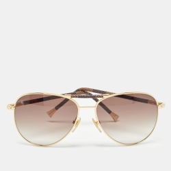 مملوكة مسبقًا Louis Vuitton Damier Ebene Conspiration Pilote Aviator Sunglasses