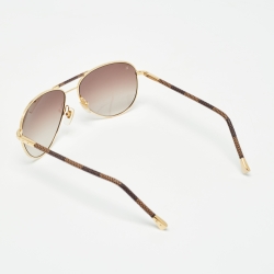 مملوكة مسبقًا Louis Vuitton Damier Ebene Conspiration Pilote Aviator Sunglasses