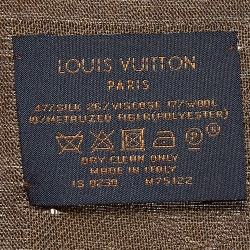 مملوكة مسبقًا Louis Vuitton Brown Monogram Silk Blend Shine Shawl