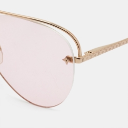 Pre Owned Louis Vuitton Pink/Gold Z1174W LV Pilot Light Sunglasses