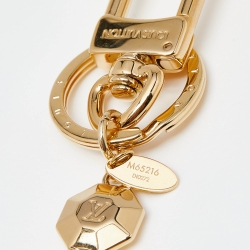Pre Owned Louis Vuitton Gold Tone LV Facettes Bag Charm & Key Holder