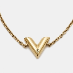 Pre Owned Louis Vuitton Essential V Gold Tone Bracelet