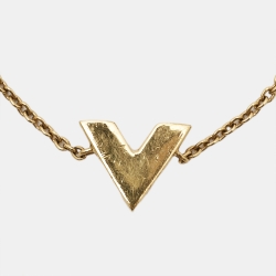 Pre Owned Louis Vuitton Essential V Gold Tone Bracelet