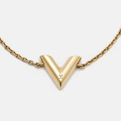 Pre Owned Louis Vuitton Essential V Gold Tone Bracelet