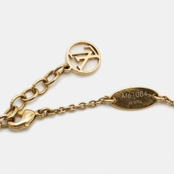 Pre Owned Louis Vuitton Essential V Gold Tone Bracelet