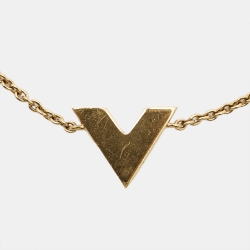Pre Owned Louis Vuitton Essential V Gold Tone Bracelet