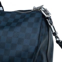 Pre Owned Louis Vuitton Damier Cobalt Canvas Keepall Bandouliere 55