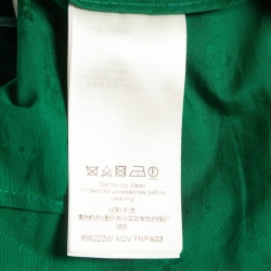 Pre Owned Louis Vuitton Green Textured Jacquard Draped Shorts S