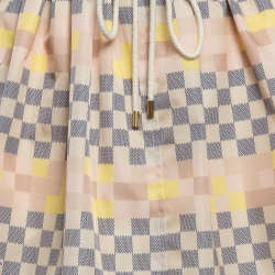 Pre Owned Louis Vuitton Pink Pixel Damier Nylon Short Skirt S