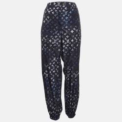 Louis Vuitton Dark Blue Mahina Monogram Nylon Joggers L
