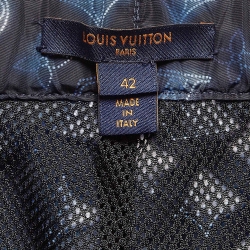 Louis Vuitton Dark Blue Mahina Monogram Nylon Joggers L
