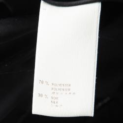 Louis Vuitton Black V Neck Sleeveless Midi Puff Dress M