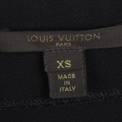 Louis Vuitton Black Draped Tie Detail Jersey Dress XS