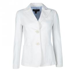 Louis Vuitton White Textured Blazer S Louis Vuitton | The Luxury Closet