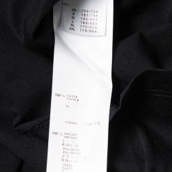 Louis Vuitton Black Cotton Embellished Shoulder Detail T-Shirt M