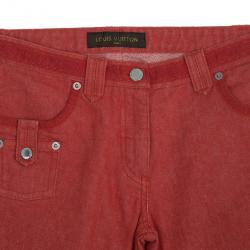 Pre Owned Louis Vuitton Red Pants S
