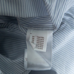 Louis Vuitton Blue and White Striped Cotton Drop Waist Tie Detail Shirt Dress XL