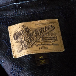 Louis Vuitton Indigo Monogram Eyelet Embroidered Denim Short Sleeve Shirt M