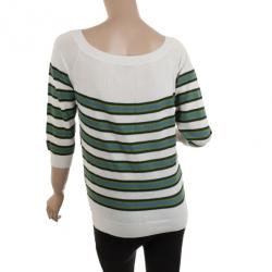 Louis Vuitton Striped Boat Neck Sweater L