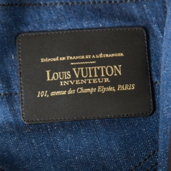Louis Vuitton Indigo Dark Wash Contrast Piping Boot Cut Denim Jeans S