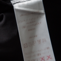 Louis Vuitton Black Cotton Detachable Sleeve Detail Belted Trench Coat Dress S