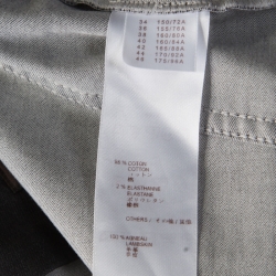 Louis Vuitton Black Washed Effect Denim Monogram Embroidered Collarless Jacket M