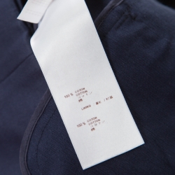 Louis Vuitton Navy Blue Cotton Logo Button Detail Mini Skort M