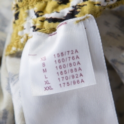 مملوكة مسبقًا Louis Vuitton Yellow Monogram Print Cotton Ruche Detail Mini Dress S