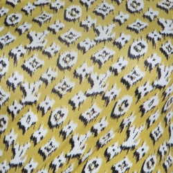 مملوكة مسبقًا Louis Vuitton Yellow Monogram Print Cotton Ruche Detail Mini Dress S