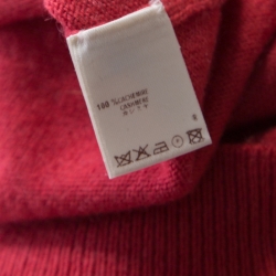 Pre Owned Louis Vuitton Red Cashmere Embellished Pocket Sweater M 