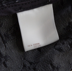 Louis Vuitton Dark Grey Monogrammed Denim Velvet Collar Detail Jacket M